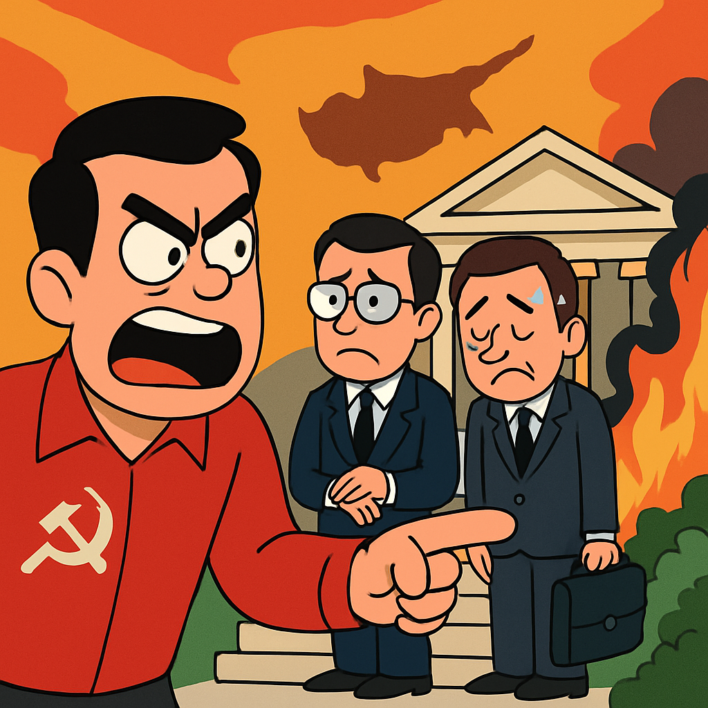 Парти AKEL обвиняет правительство Кипра в «отсутствии порядочности» и отмечает, что вместо того, чтобы взять на себя ответственность за пожары и отправить в отставку соответствующих министров, происходит нападение на тех, кто критикует.