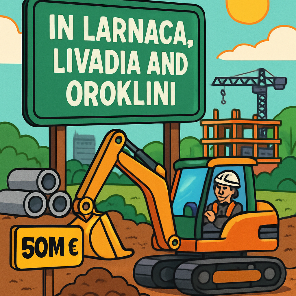 In Larnaca and its districts, Livadia and Oroklini, the implementation of six projects worth about 50 million euros is planned to begin within the year.