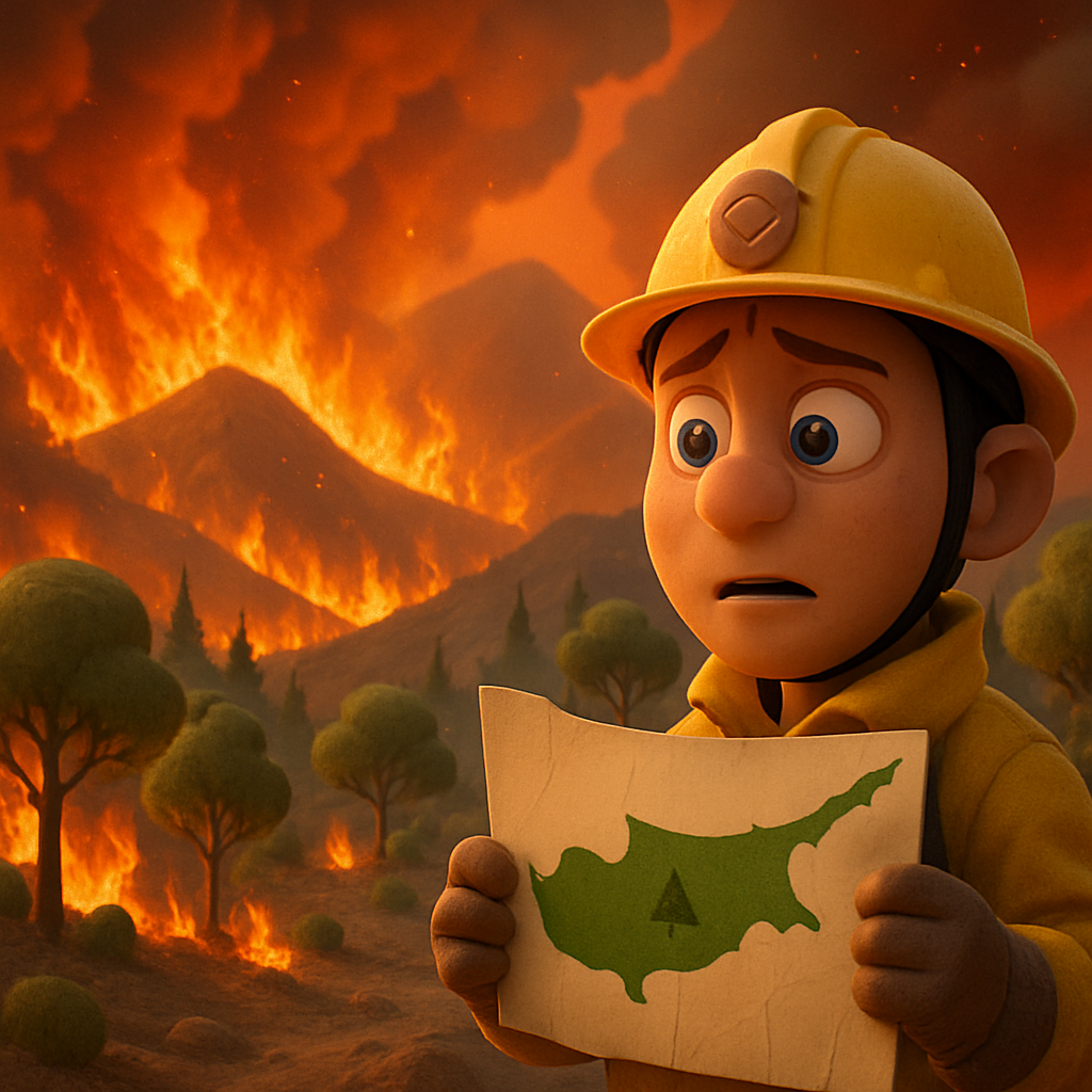 Пожар в горах Лимассола уничтожил 1,3% от общей площади Кипра.