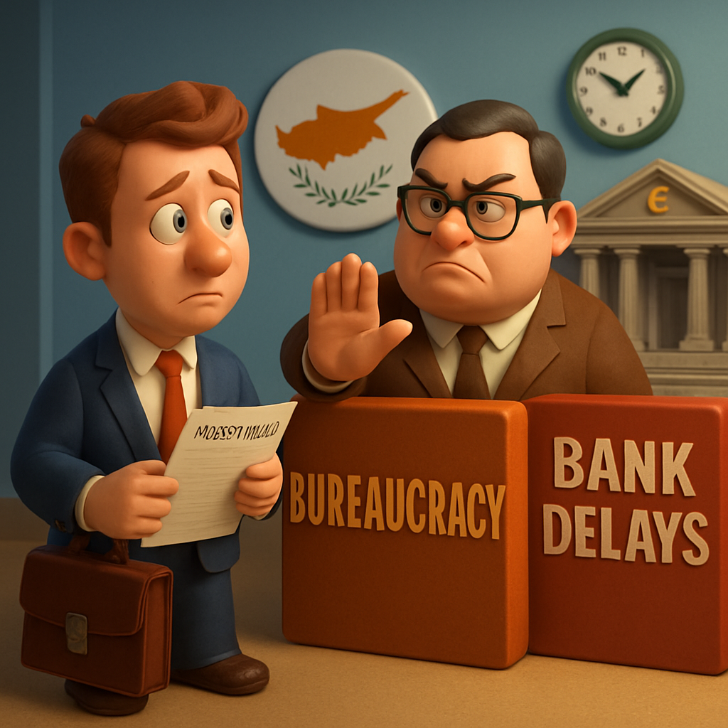 Иностранные инвесторы сталкиваются с препятствиями из-за кипрской бюрократии и задержек в банковских операциях.