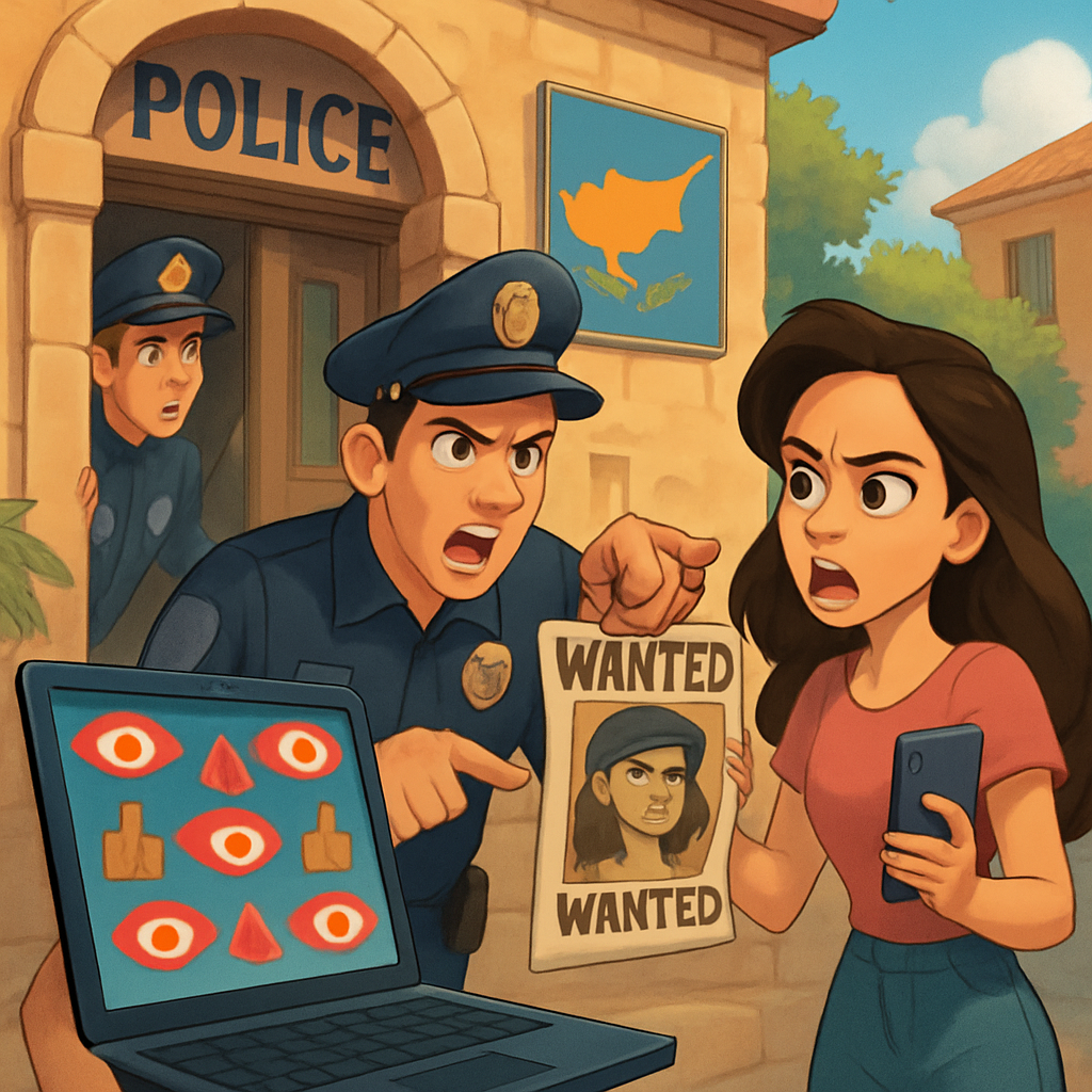 On Cyprus, blogger Annie Alexui is being sought for violation of the law on "personal data processing, distribution of fake news, and harassment.