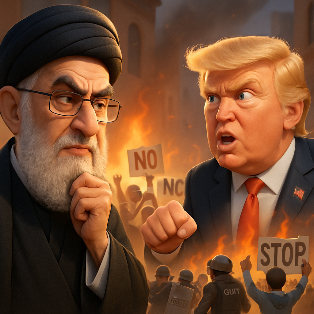 The Tehran regime leader's comments come one day after US President Trump said that if Tehran “violently kills peaceful protesters,” Washington “will come to their rescue.