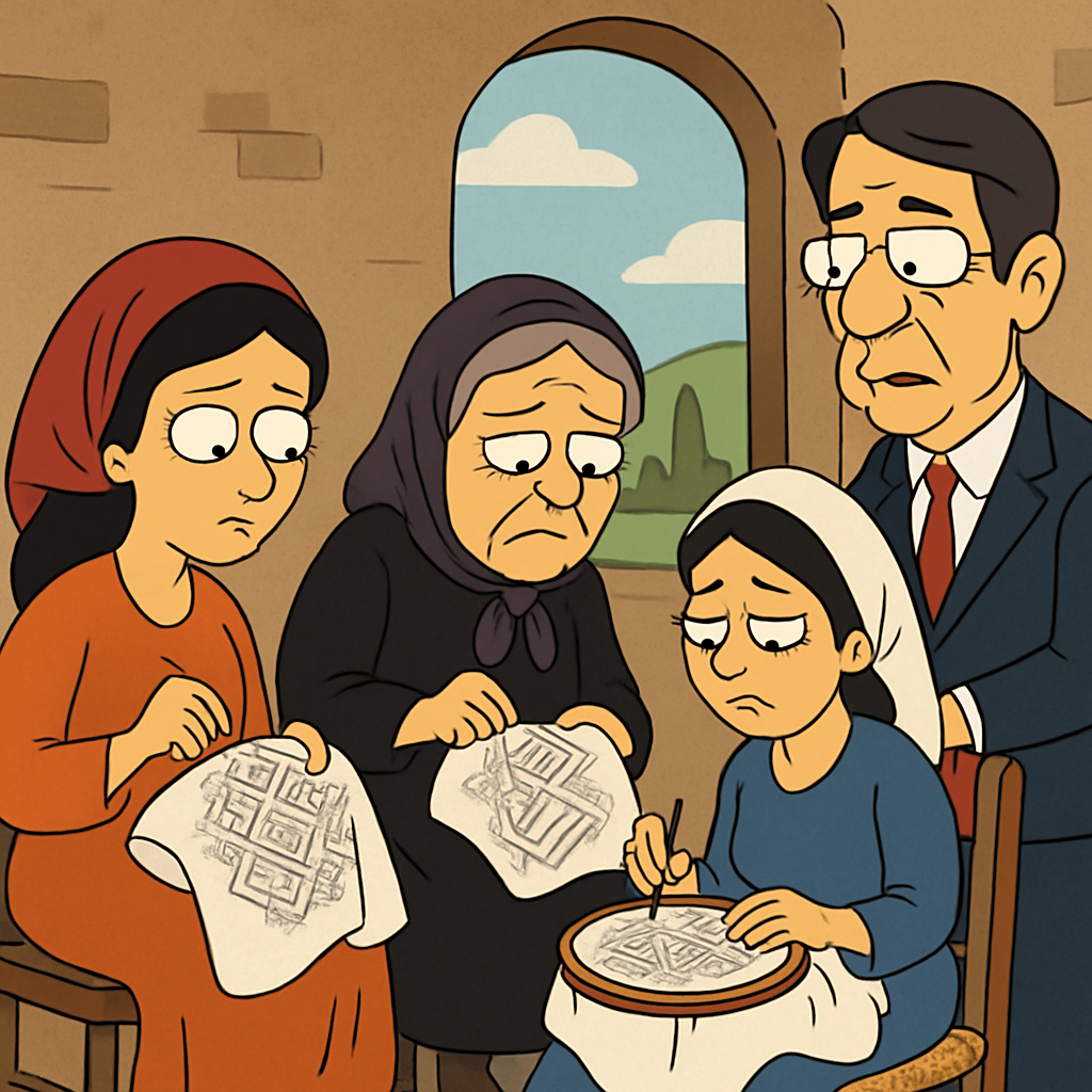 Женщины, занимающиеся традиционным искусством вышивания в Лефкаре, рассказали президенту Кипра, что, несмотря на то, что это ремесло признано наследием ЮНЕСКО, традиция по-прежнему находится под угрозой исчезновения.