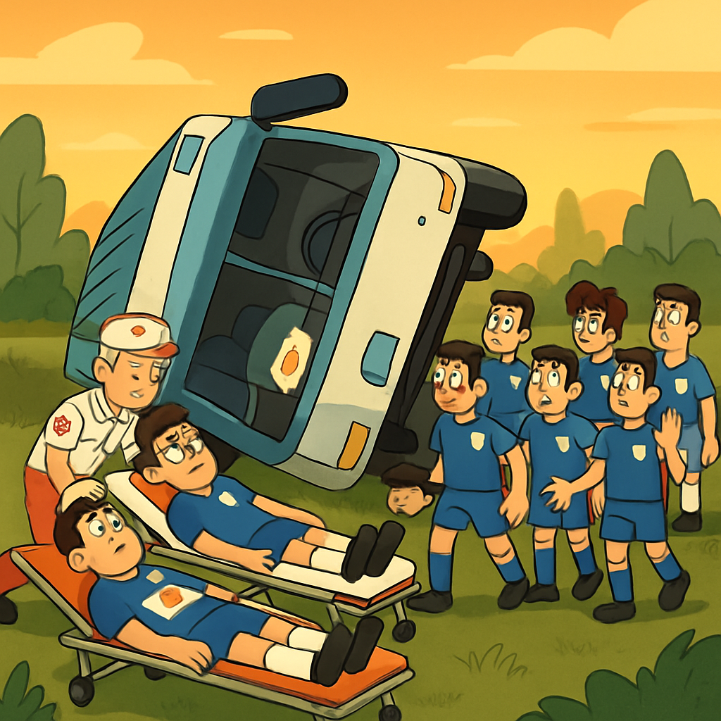 In the morning in Estonia, a bus carrying the national handball team of Cyprus overturned.