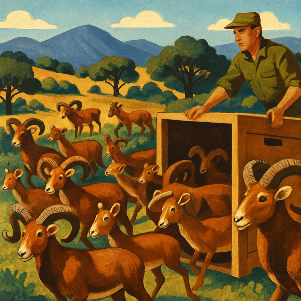 На Кипре в природу выпустили 18 муфлонов для укрепления популяции охраняемого млекопитающего.