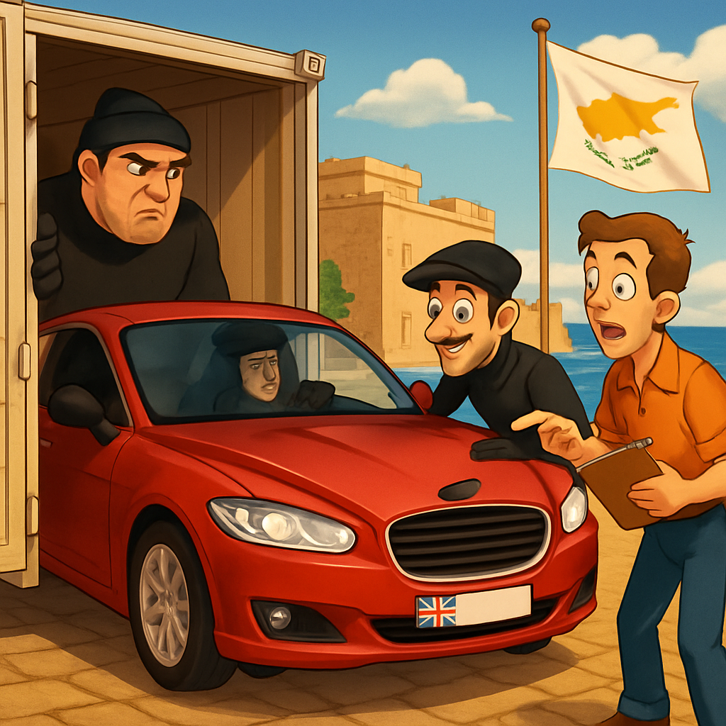 Кипр входит в пятерку крупнейших пунктов назначения для угнанных из Великобритании автомобилей.