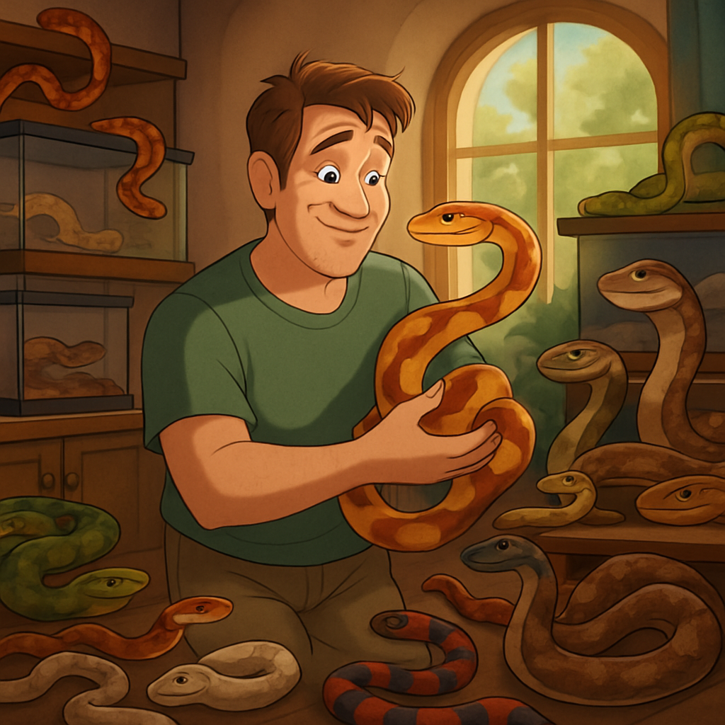 Киприот содержит у себя дома около 130 змей и утверждает, что они стали полноценными членами его семьи
https://cyprusbutterfly.