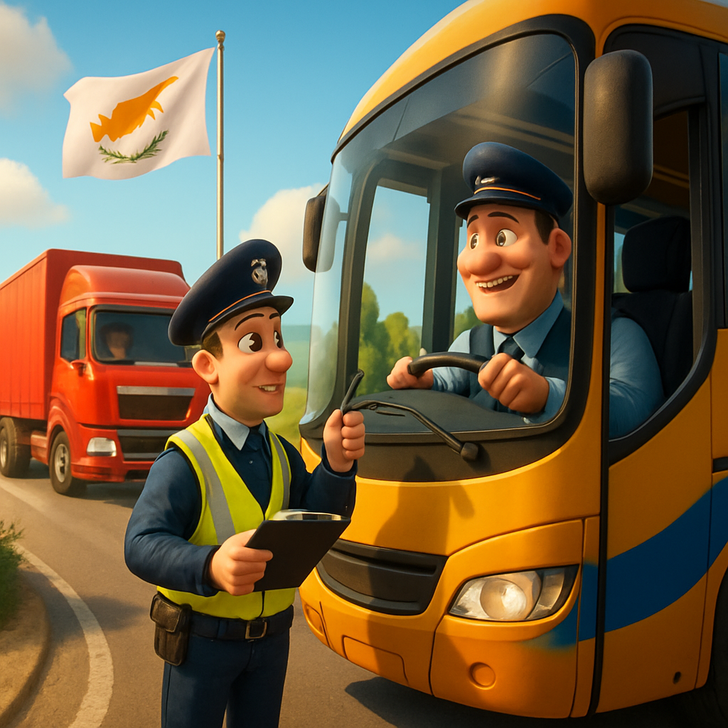 Неделя проверок водителей автобусов и грузовых автомобилей пройдет на Кипре с 17 по 23 ноября.