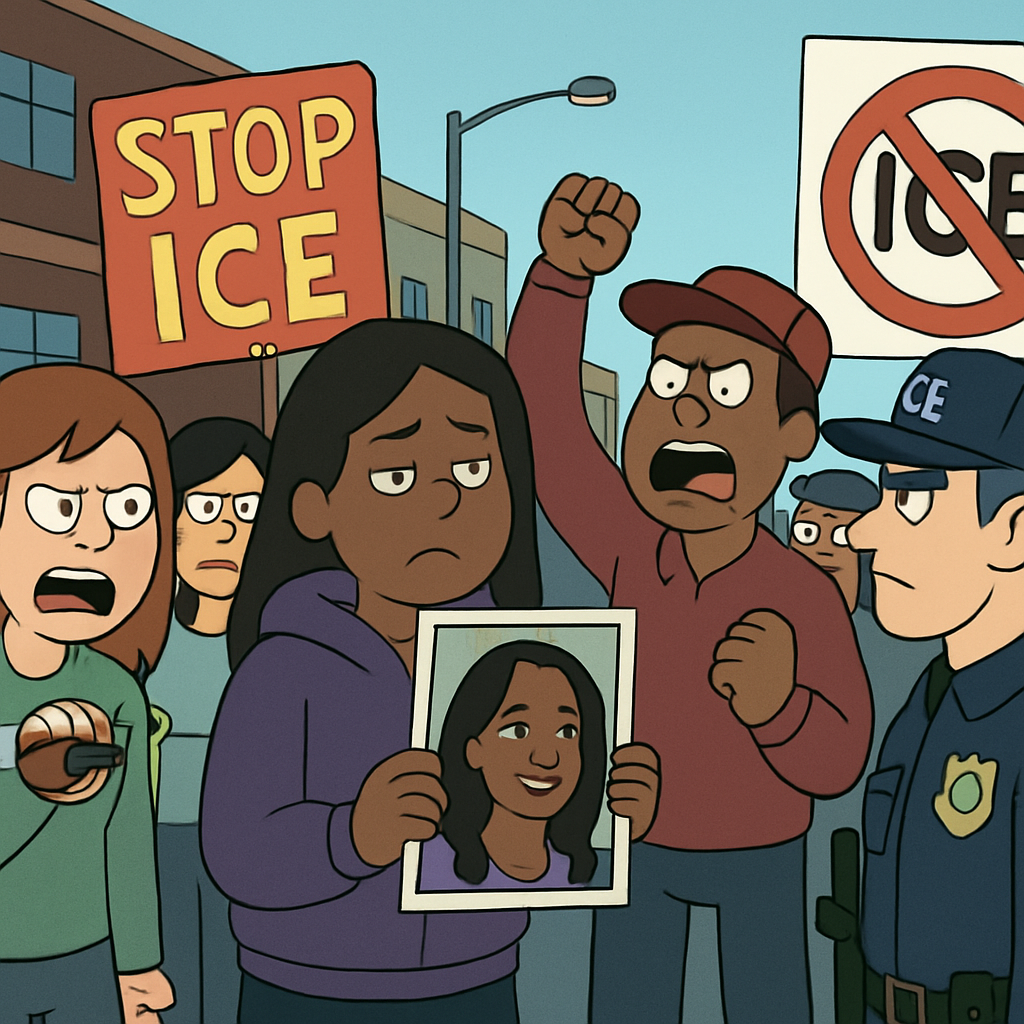 The protest comes amid wider rallies against US immigration enforcement and over the fatal shooting of the 37-year-old Renee Nicole Good.