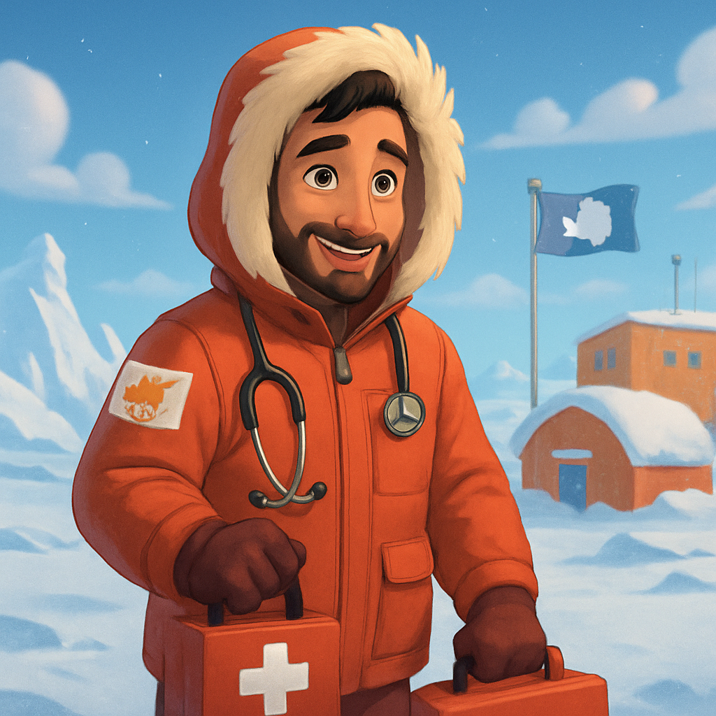 A Cypriot doctor spent two months at the South Pole to provide medical assistance in extreme conditions.