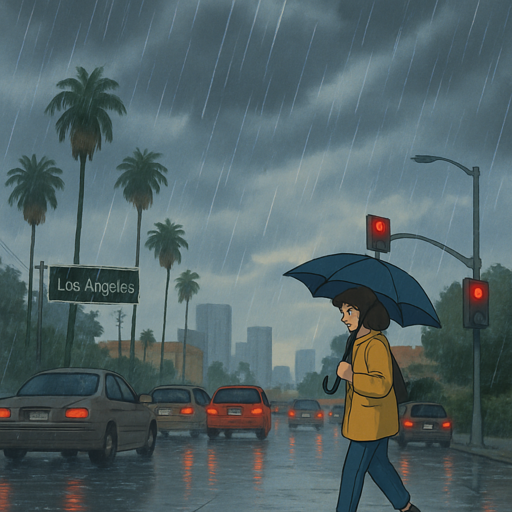 Another wave of rain was hitting the Los Angeles area on Friday, adding to the record-setting precipitation over Christmas.