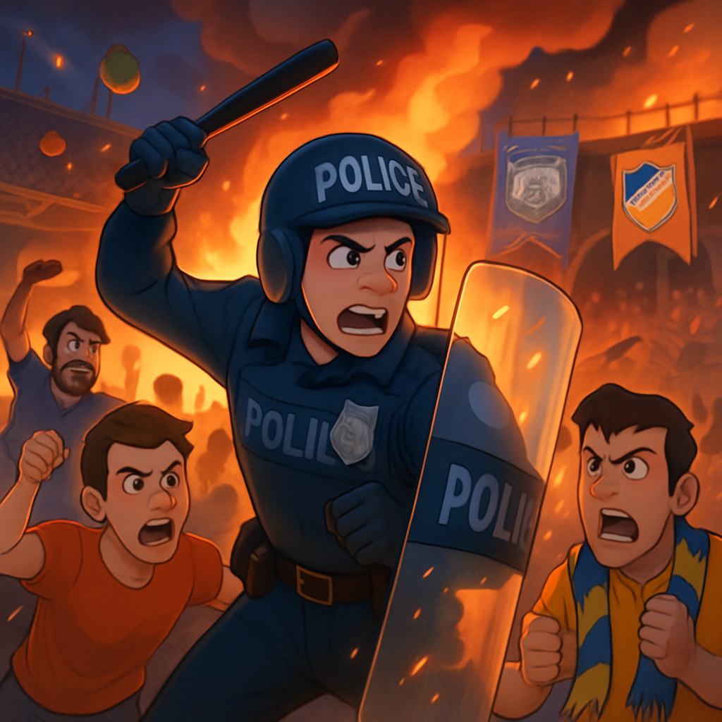 Riots at the Apollon-APOEL match.