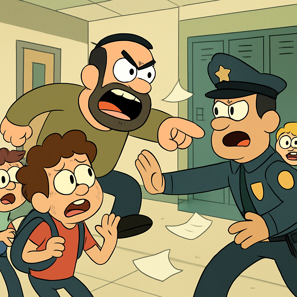 В одной из школ Пафоса после ссоры между учениками отец одного из них ворвался в школу, устроив беспорядки.