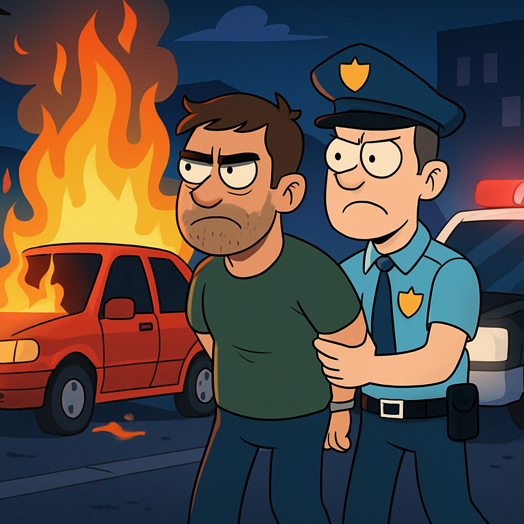 Un hombre de 33 años ha sido arrestado bajo cargos de incendio de un vehículo en Limassol.