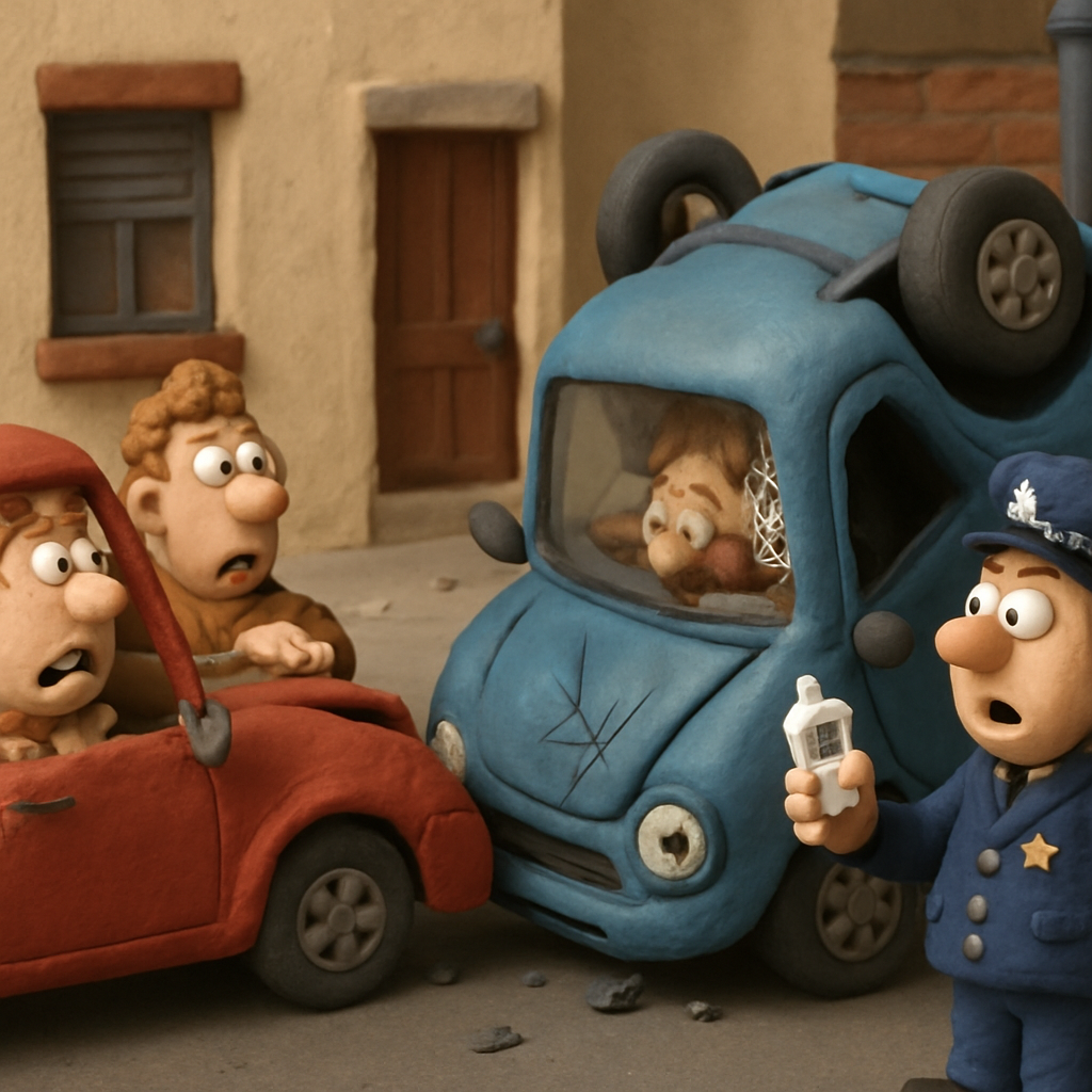 В Лимассоле водитель, потерявший контроль над автомобилем, врезался в припаркованный автомобиль и перевернулся.