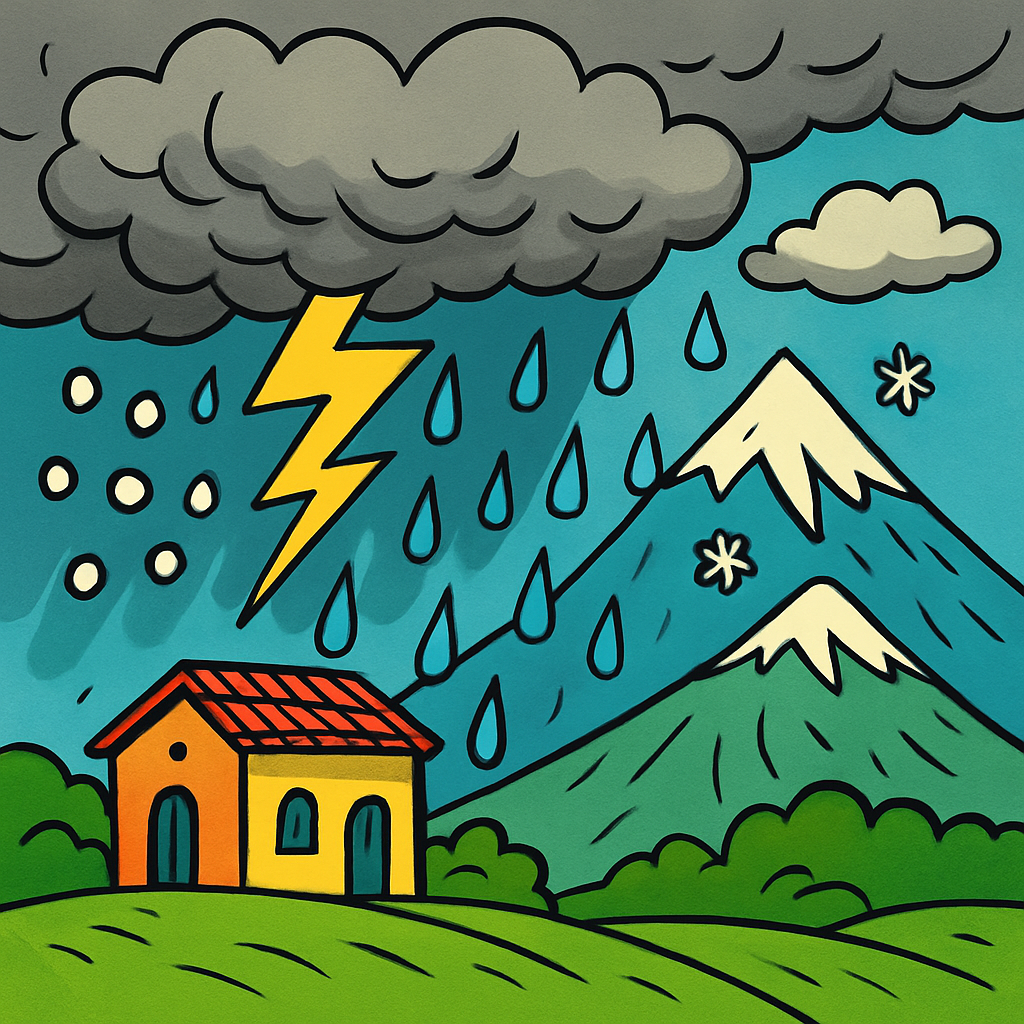 On Wednesday in Cyprus, it will be predominantly cloudy with occasional rain and isolated thunderstorms, hail is possible during storms, and snow is expected in high mountainous areas.