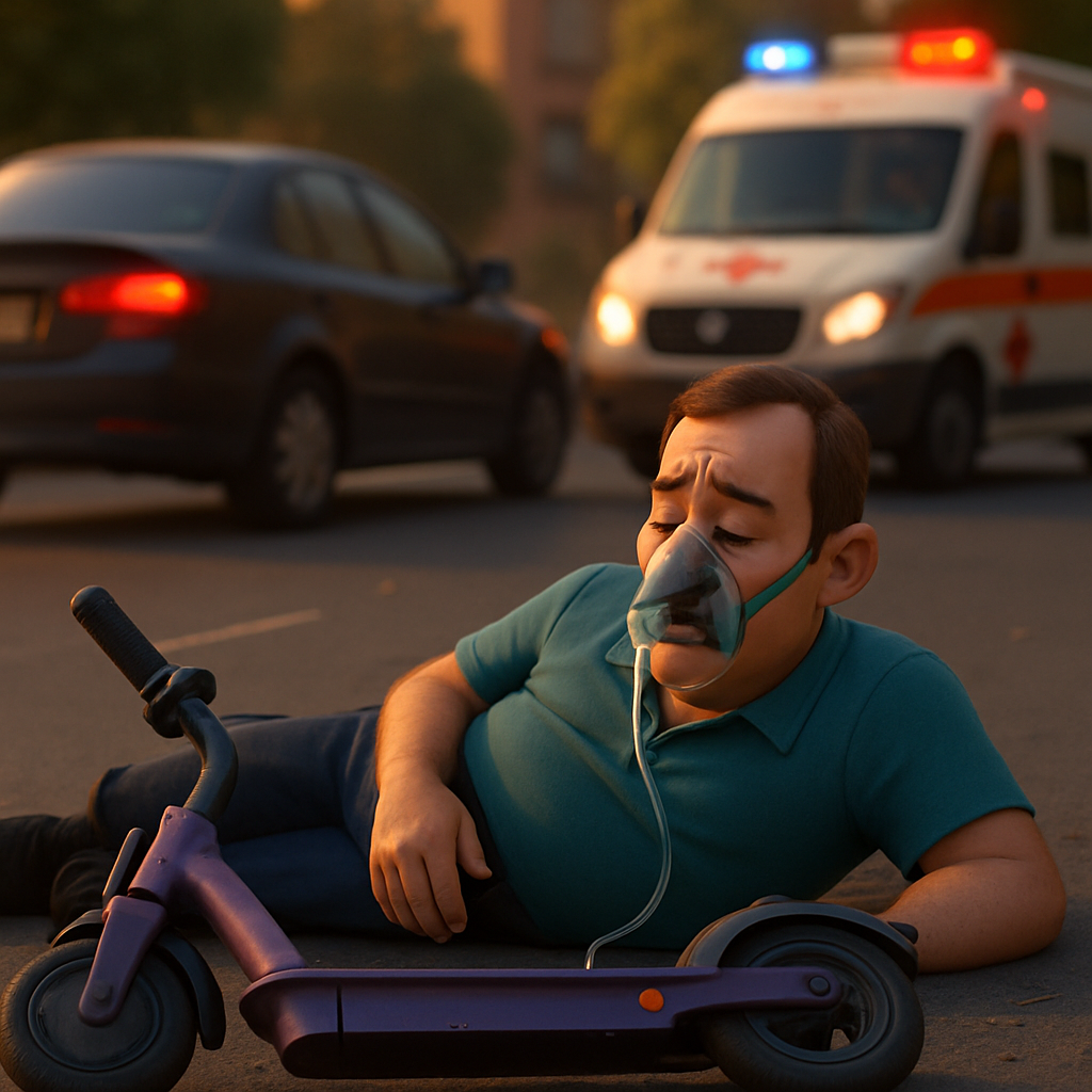 Вчера в Никосии произошло серьезное ДТП, в результате которого 48-летний мужчина, управлявший самокатом, находится в критическом состоянии.