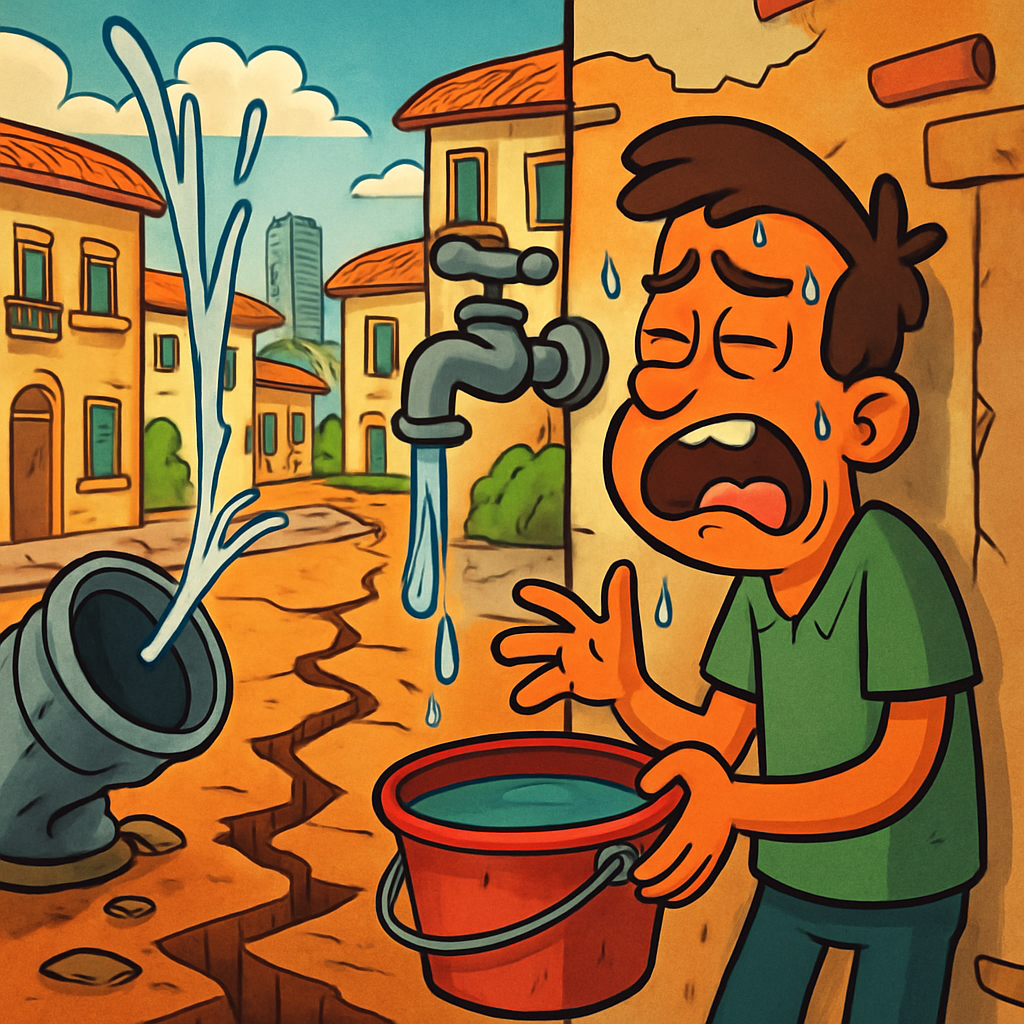 Жители некоторых районов Лакатамии (Никосия) испытывают перебои с водоснабжением из-за неисправности водопровода.