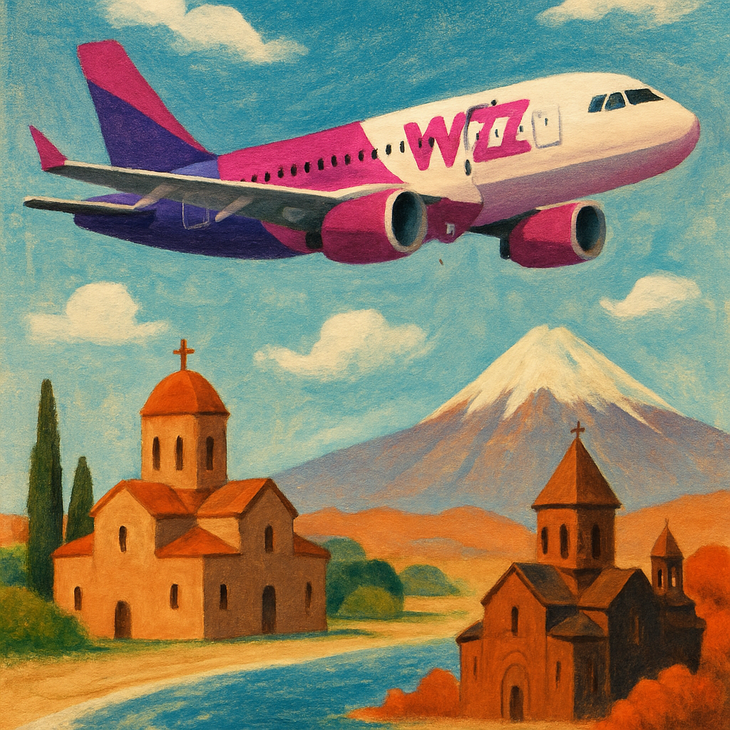 Wizz Air запускает рейс, соединяющий Ларнаку с городом Гюмри, Армения.