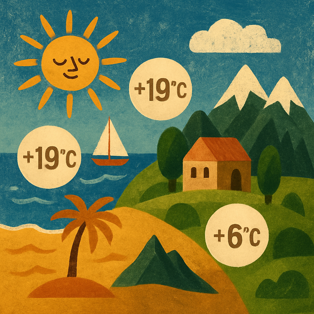 В среду на Кипре температура воздуха поднимется до +19С на побережье, +18С в глубине страны и около +6С в горах.