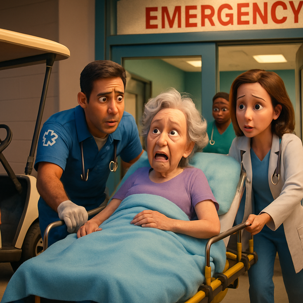 79-летняя женщина доставлена в больницу Пафоса после падения с машины для гольфа.