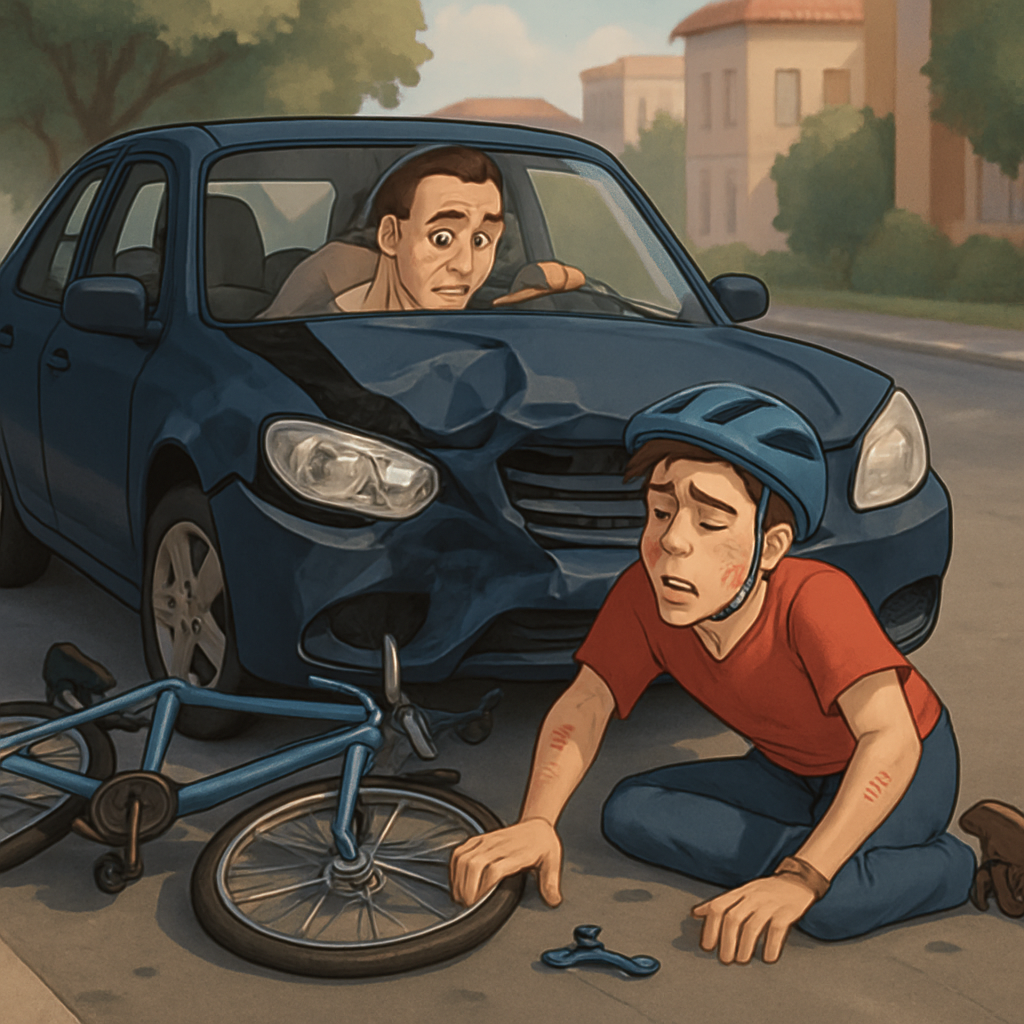 В Лимассоле автомобиль сбил велосипедиста.