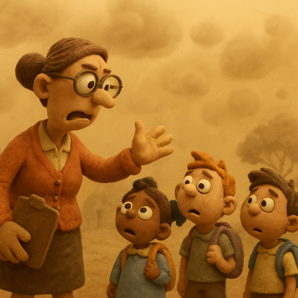 Schools in Cyprus have been instructed not to release children outside and to cancel outdoor activities due to dust.