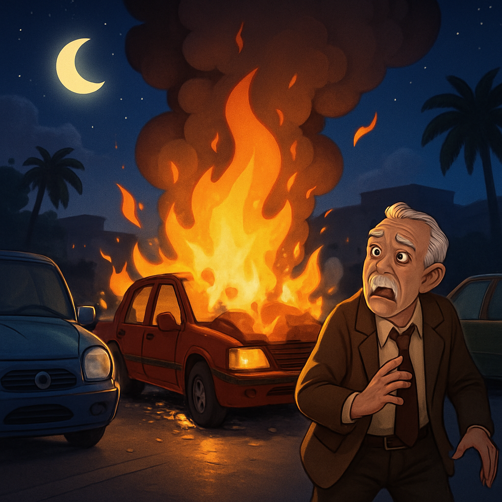 Ночью в Ларнаке произошел взрыв в автомобиле 74-летнего мужчины.