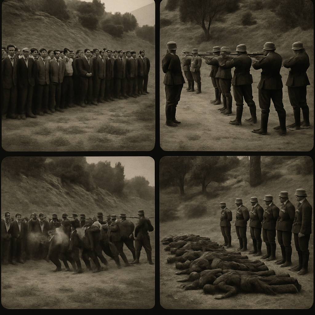 A series of photographs that appear to show the execution of 200 Greeks by Nazi soldiers in Athens surfaced on eBay over the weekend.
