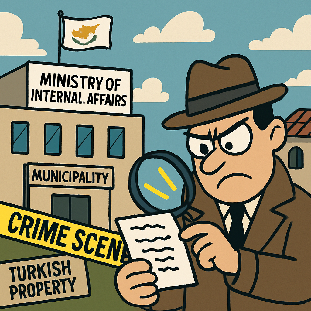 The Ministry of Internal Affairs confirmed the criminal investigation in Paphos regarding the management of Turkish Cypriot property.