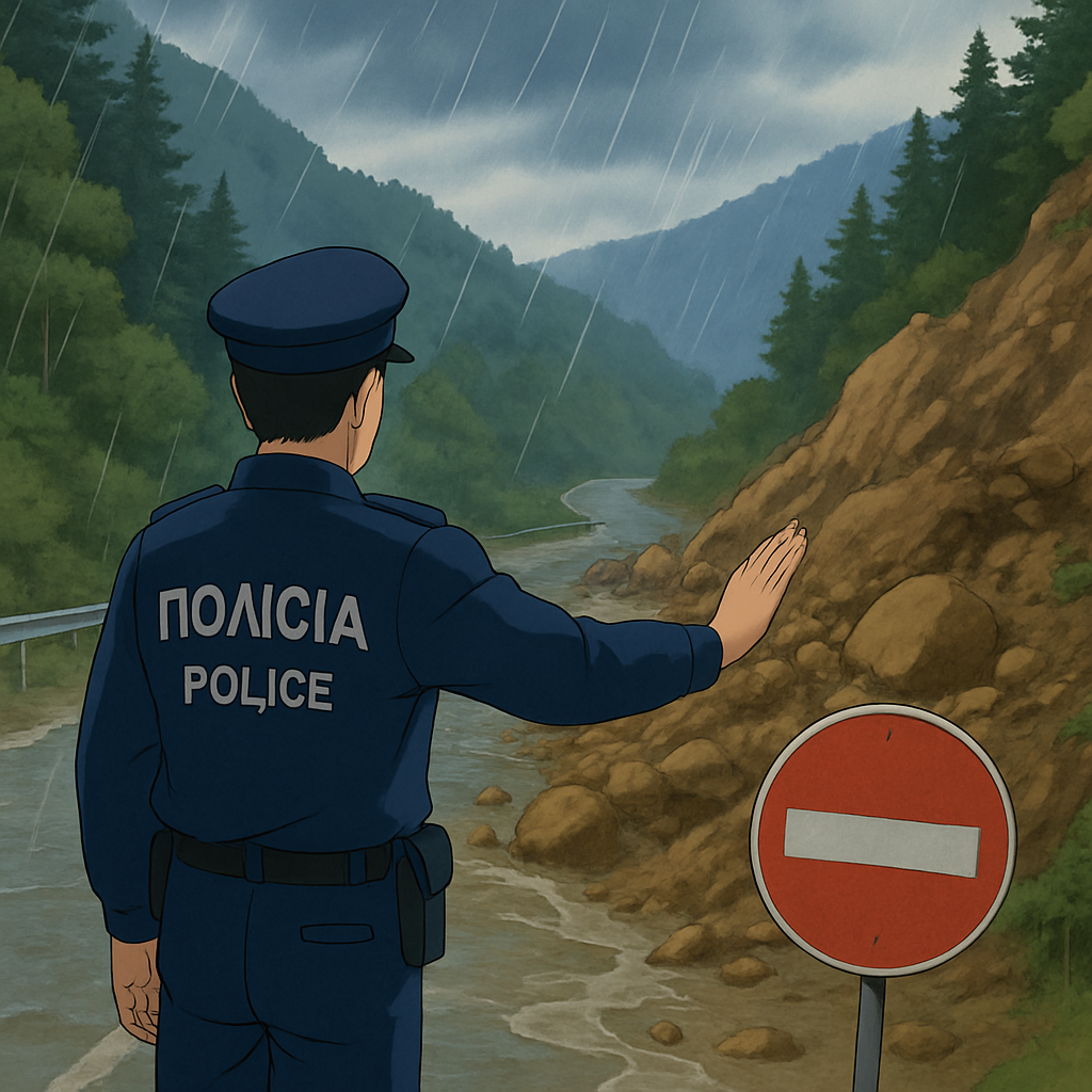 Полиция Кипра предупреждает, что после сильных дождей некоторые дороги в горах Троодоса стали опасными.