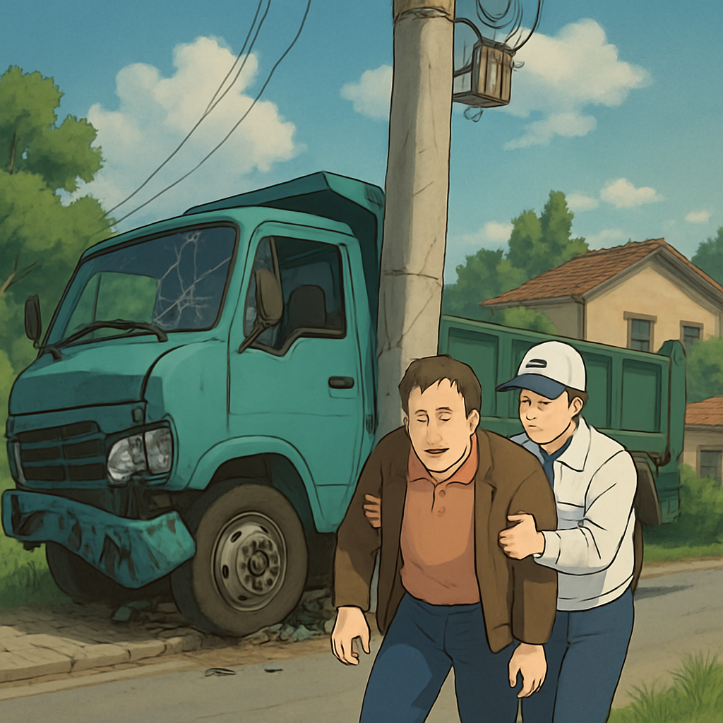 В Кофину, в районе Ларнаки, грузовик врезался в столб АЕК, водитель доставлен в больницу.