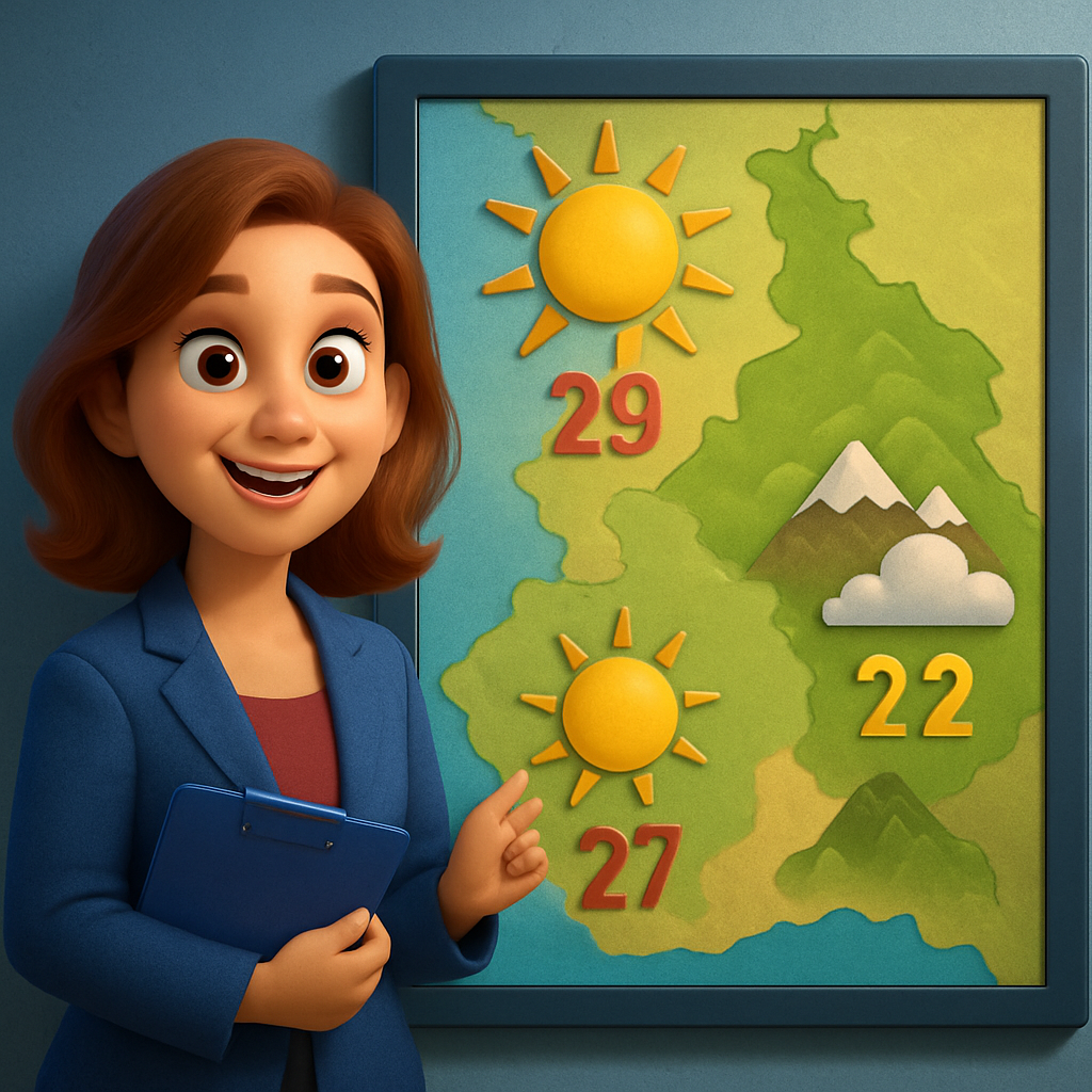 Температура сегодня достигнет +29C в глубине страны, +27C в прибрежных районах и +22C в горах.