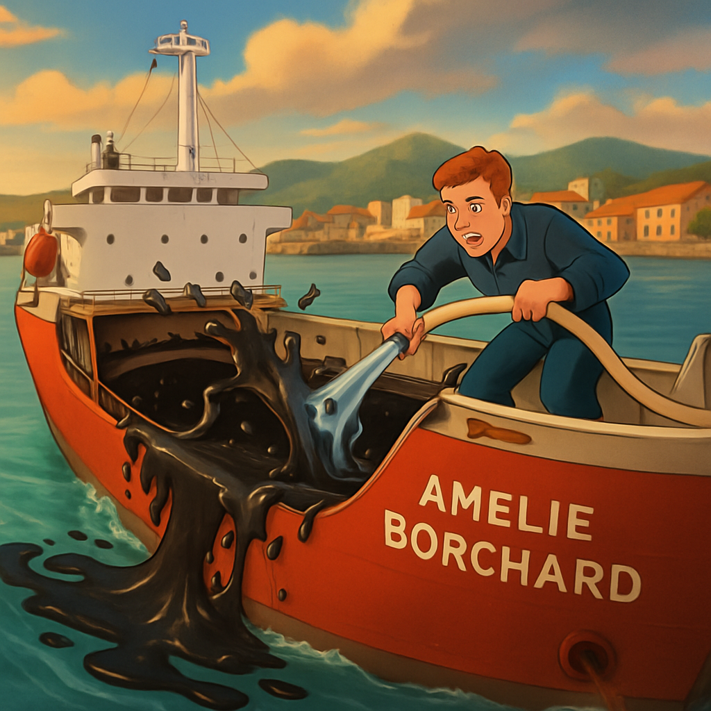В Лимассоле судно AMELIE BORCHARD сражается с разлитым мазутом в трюме, едва не устраивая экологическое загрязнение.