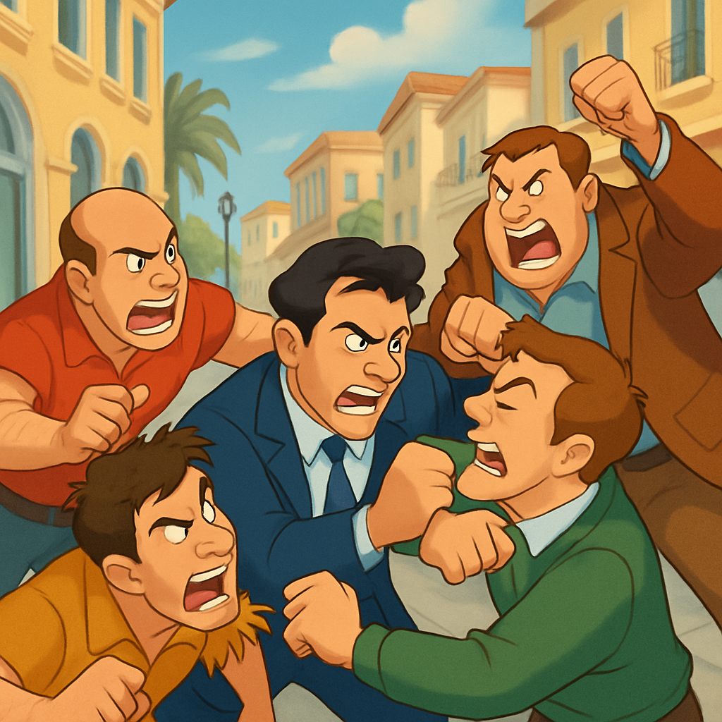 Пять человек подрались на одной из улиц Лимассола, решая свои финансовые споры.