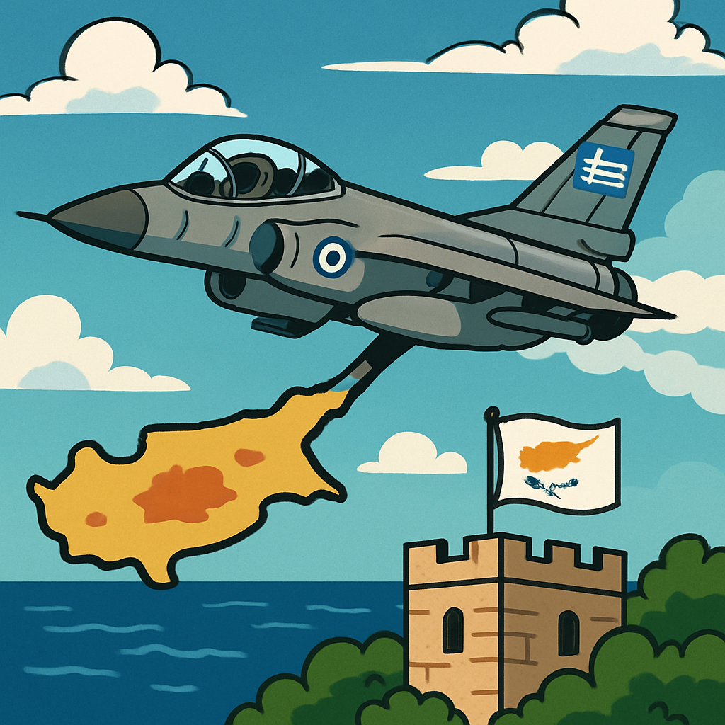 На территории Кипра зафиксирован военный самолет греческой армии.