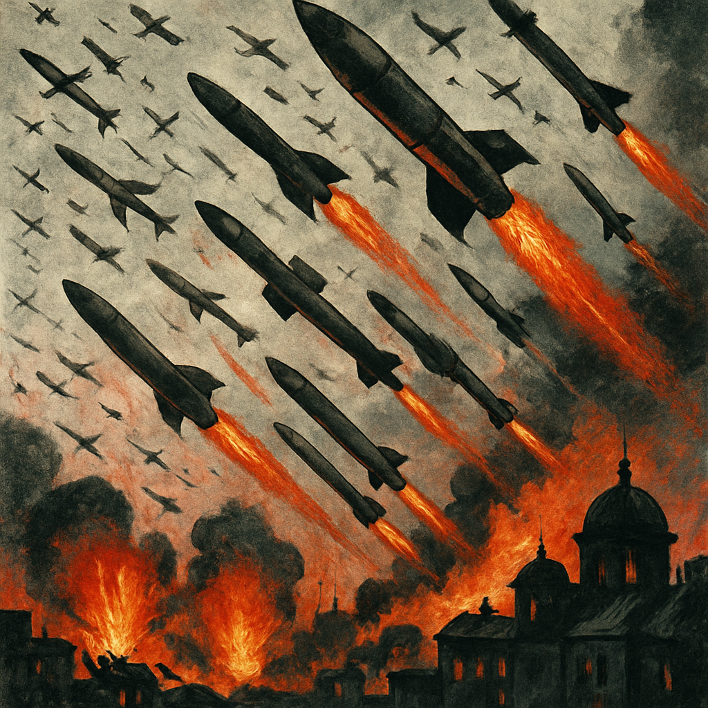 Russia fired 300 drones, 18 ballistic missiles and seven crise missiles at Ukraine, killing at least four people and injuring a dozen others.