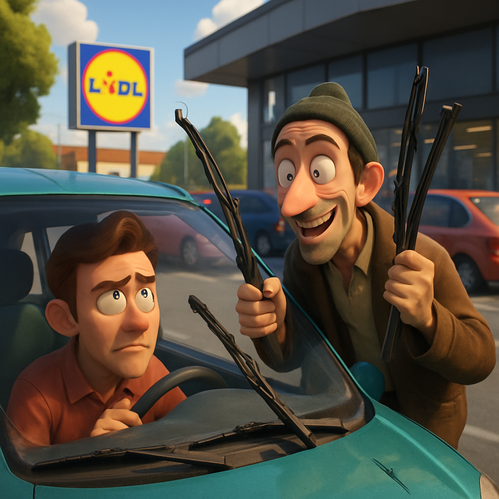 Сегодня на парковке "LIDL Капсалос" неизвестный испортил дворники, после чего пытался продать "замену".