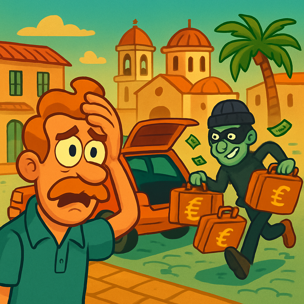 У жителя Пафоса из машины украли 3 чемодана с 65.