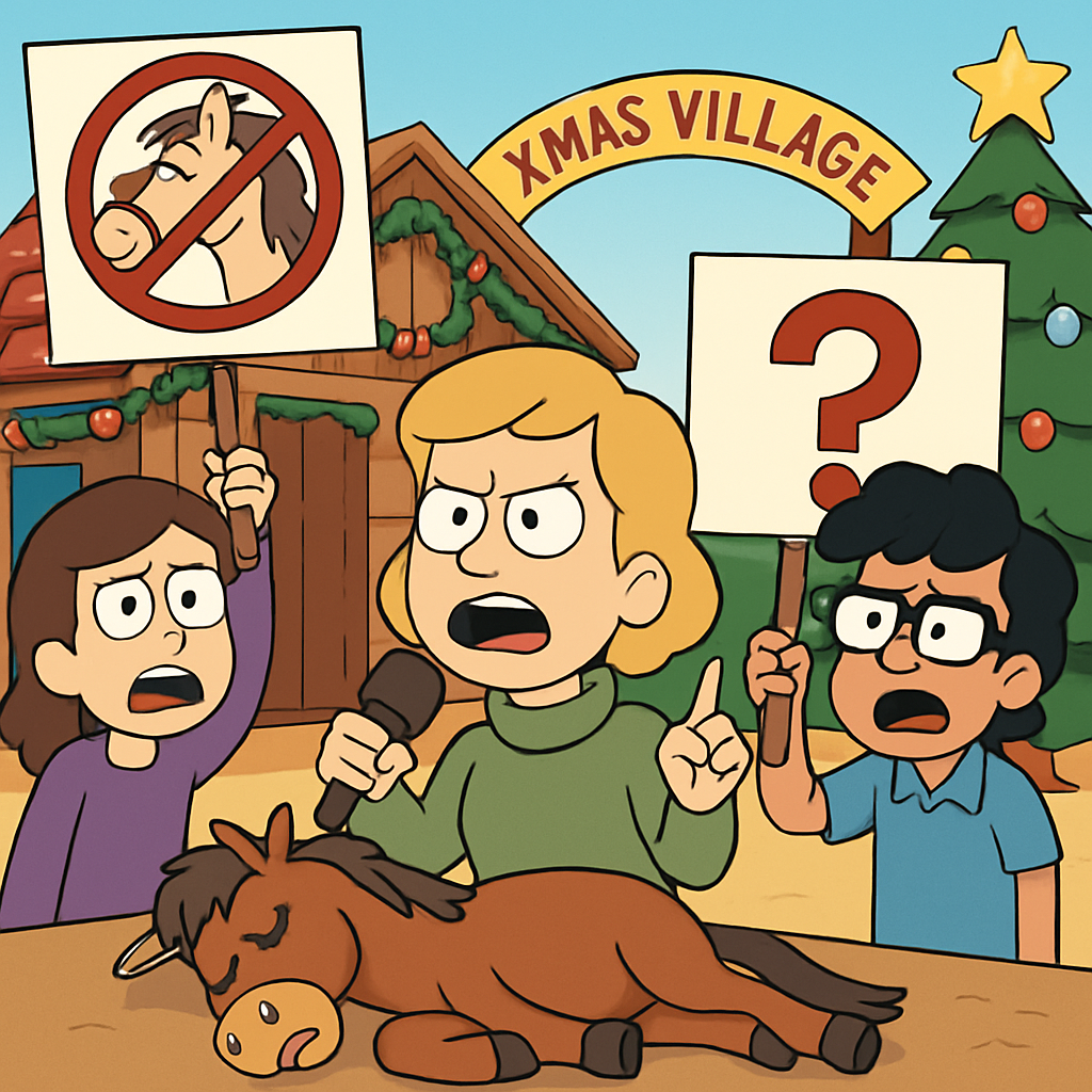 Animal advocates are calling for an investigation into the death of a pony that died during events at one of the Christmas villages in Cyprus.