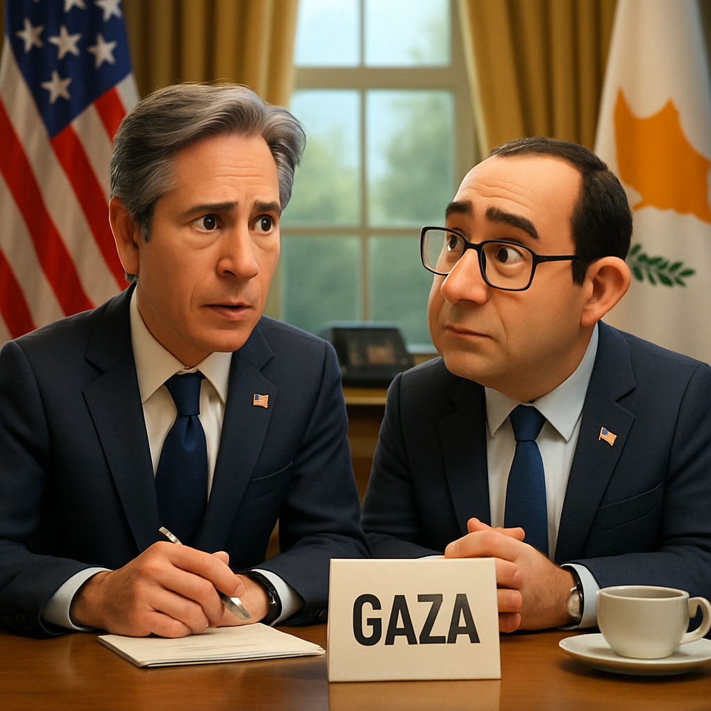 Вклад Кипра в план по Газе обсудили вчера на встрече госсекретарь США и министр иностранных дел Кипра.