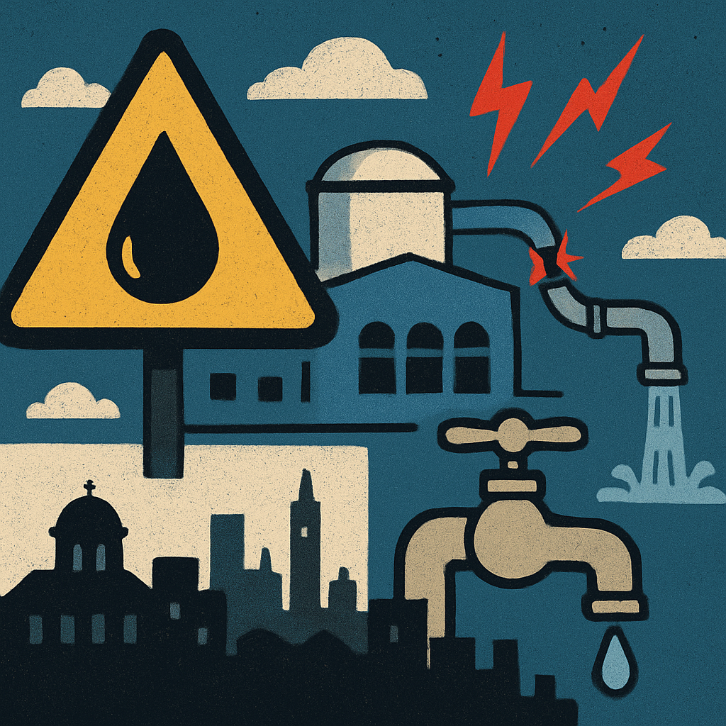 The Department of Water Supply warns that the drinking water supply to Nicosia, Larnaca, and Famagusta may be temporarily reduced due to a technical issue at the desalination plant in Larnaca.