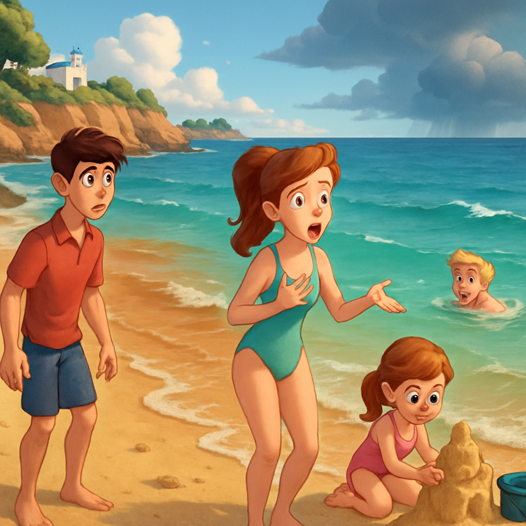 На Кипре, на пляже Агия Триада, дожди смыли в море большое количество почвы, что изменило цвет морской воды.