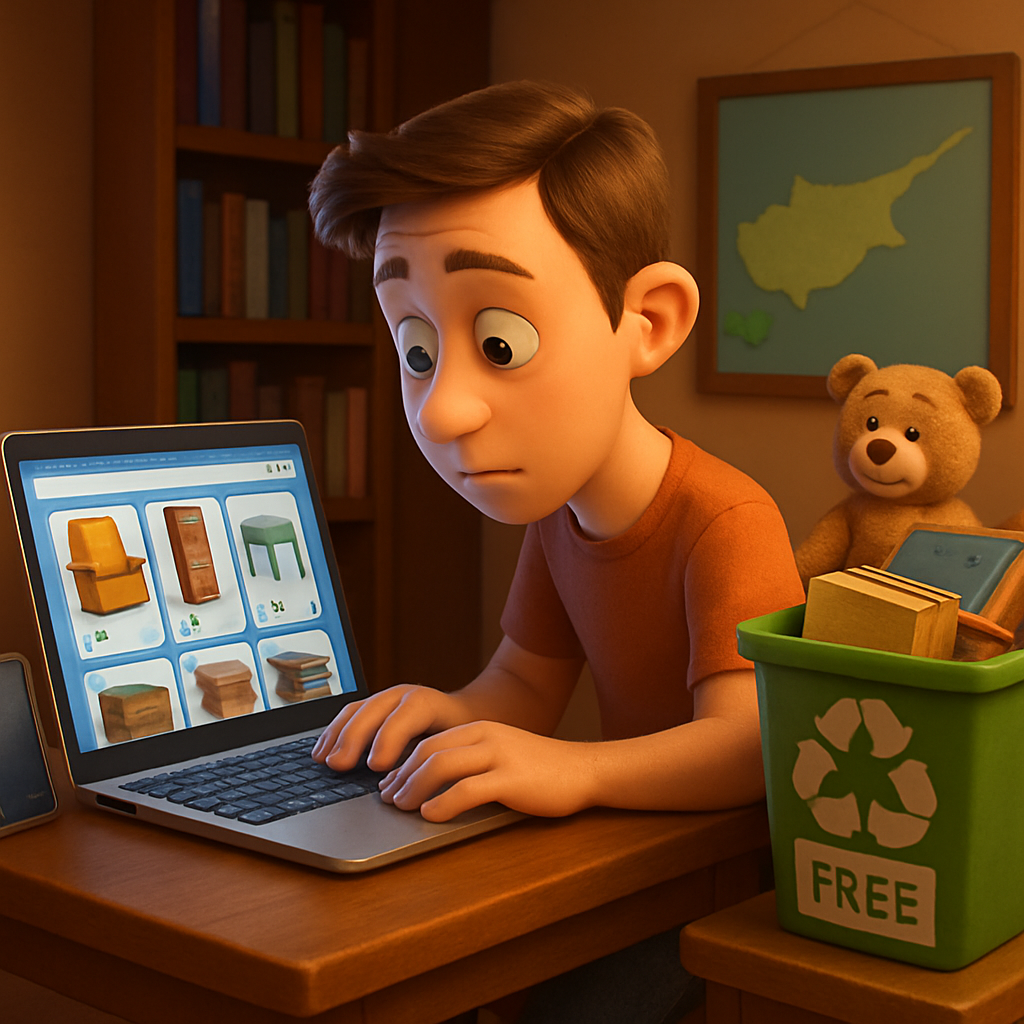 На Кипре на двух известных онлайн-платформах обнаружились товары, от мебели до книг, которые были бесплатно получены в «зеленых точках» якобы нуждающимися лицами.