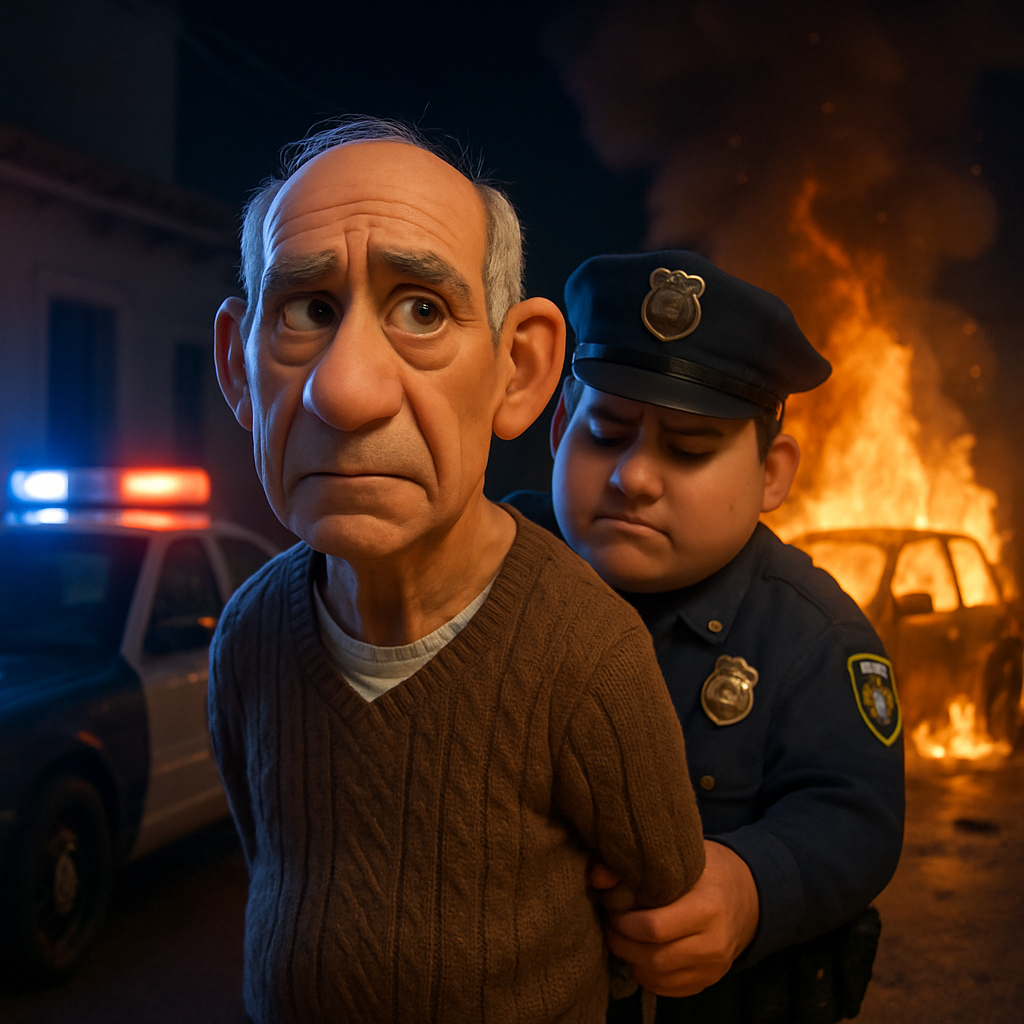 In Paphos, a 62-year-old man was arrested in connection with a car arson committed last night.