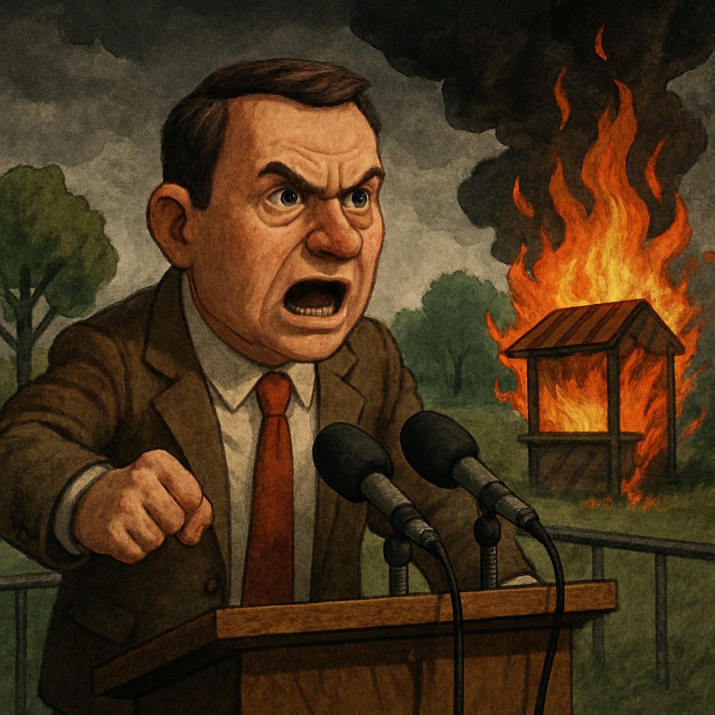 Мэр Полемидии обрушился с резкой критикой на полицию после поджога в парке.