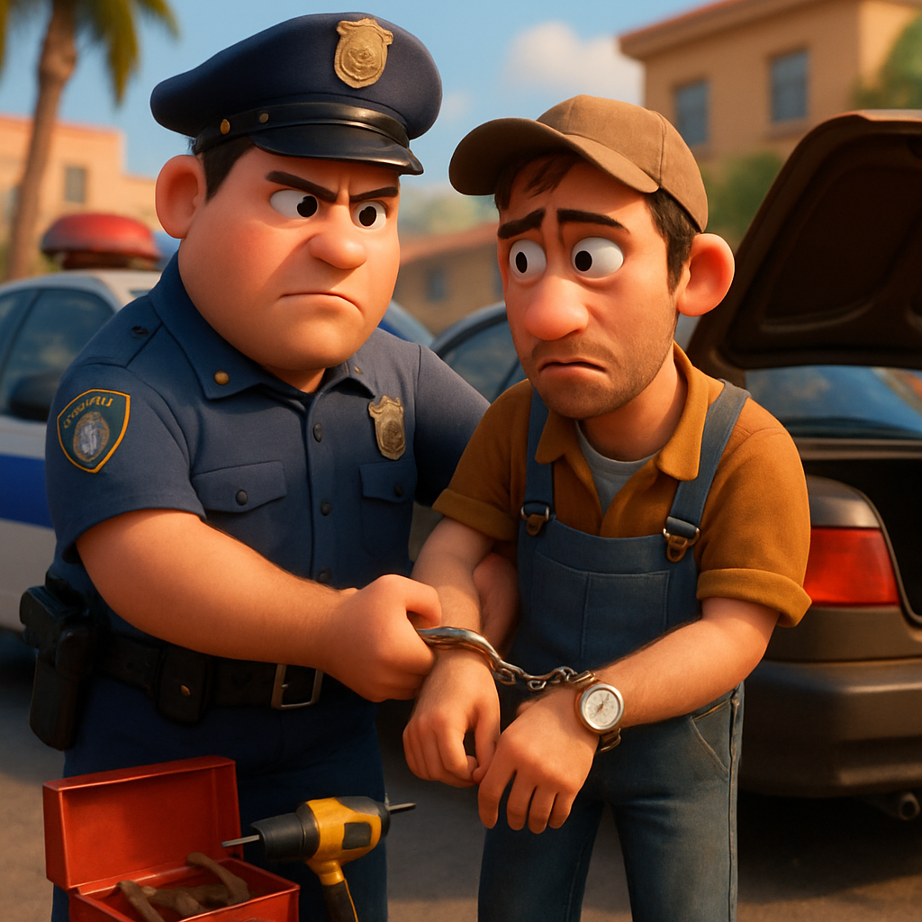 Полиция арестовала мужчину за кражу инструментов и часов из автомобиля в Лимассоле.