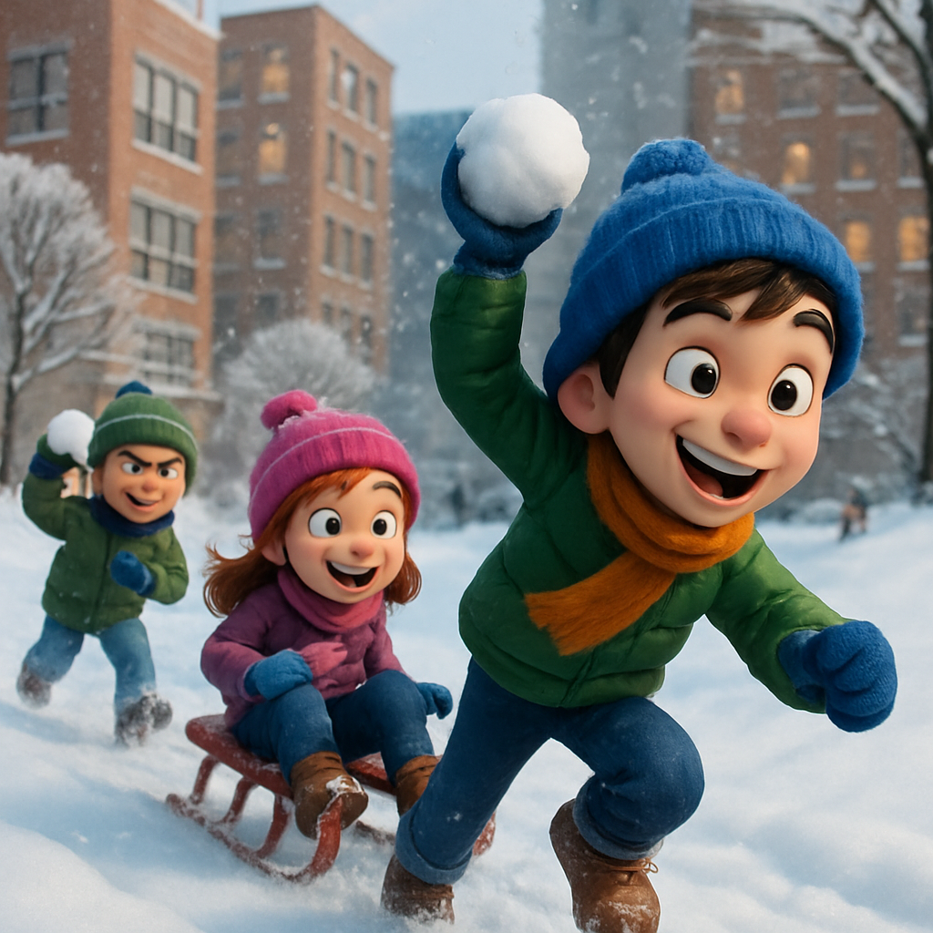 Some children skipped remote classes in city schools in favor of activities they felt were more important: sledding and snowball fights.