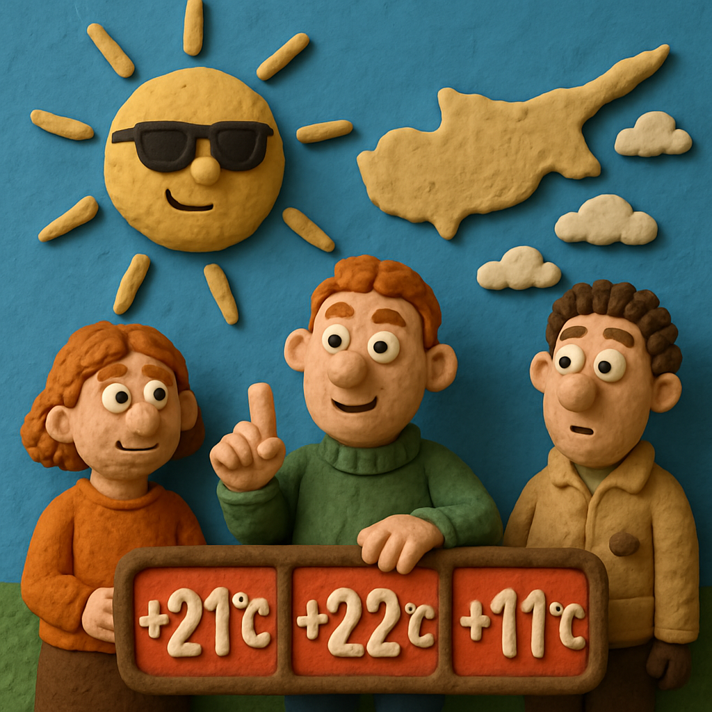 Температура воздуха сегодня на Кипре поднимется до +21С в глубине страны, около +22С вдоль побережья и +11С в горных районах.