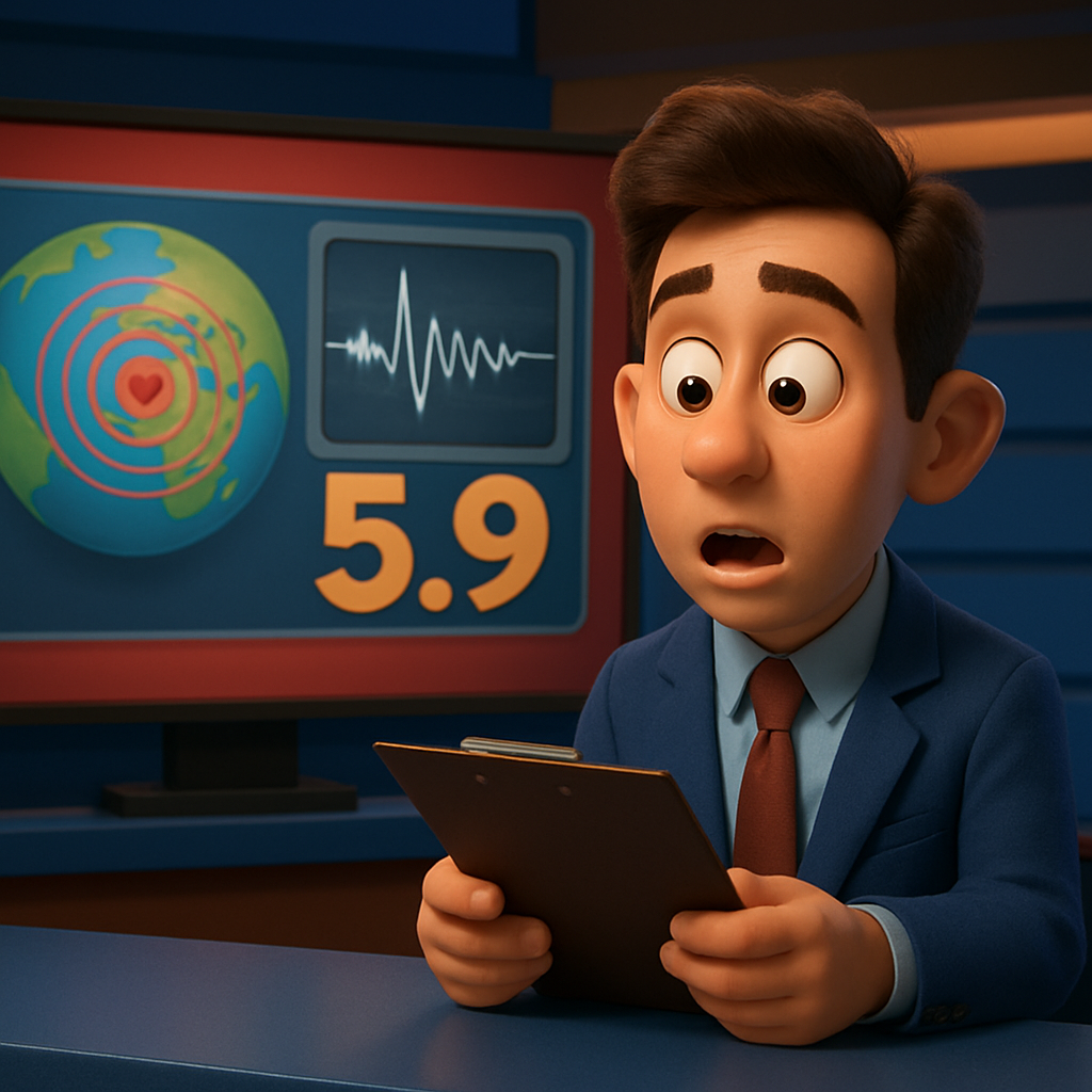 Новый рекорд дня - магнитуда 5.